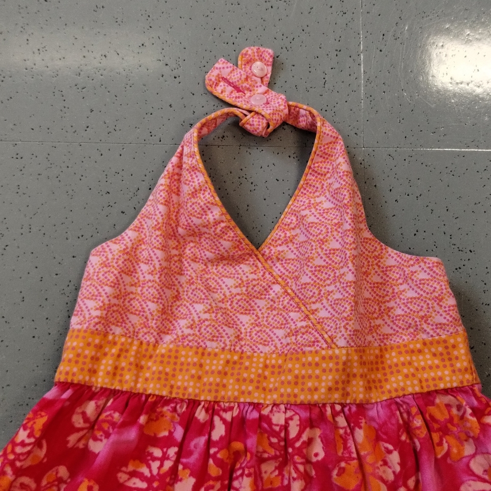 Youngland Girl size 5 Paisley polka dot Floral Stretch A Line Sleeveless Dress - Picture 6 of 13